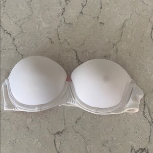 pink strapless bra